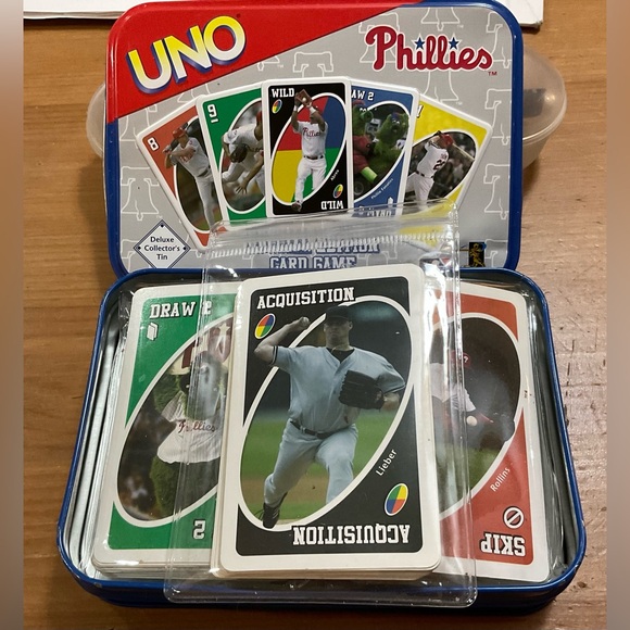 Sababa Toys: Philadelphia Phillies n Classic Uno cards in collectors medal Tin. - Picture 4 of 7